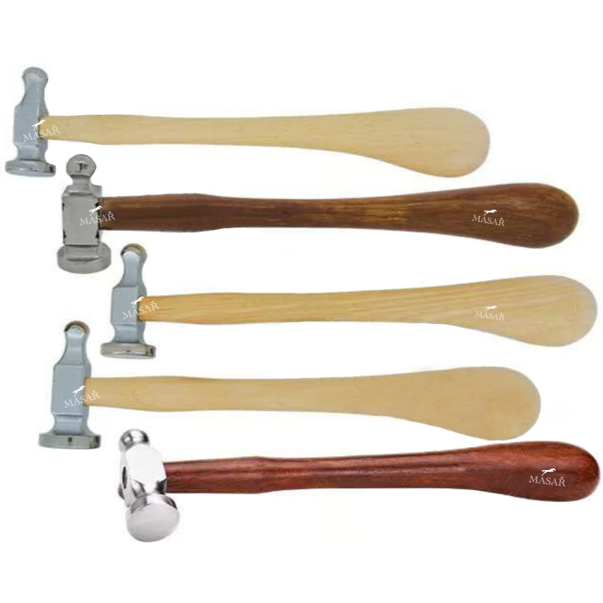 Chiseling and Embossing Hammers - Embossing - Double-Sided Polished Head - 1 Pc