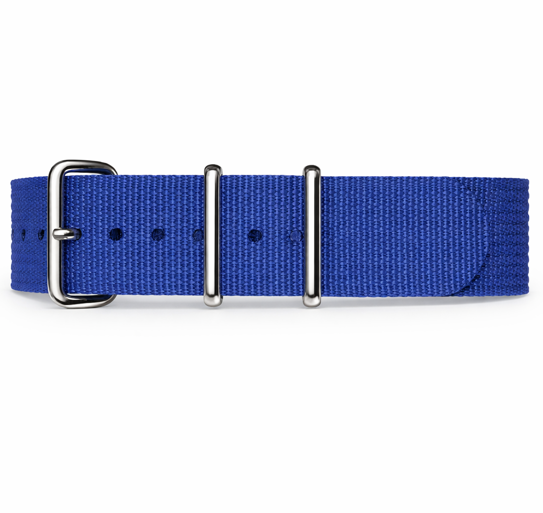 Nato Bleu Électrique - Bracelet de Montre Tissu Nylon