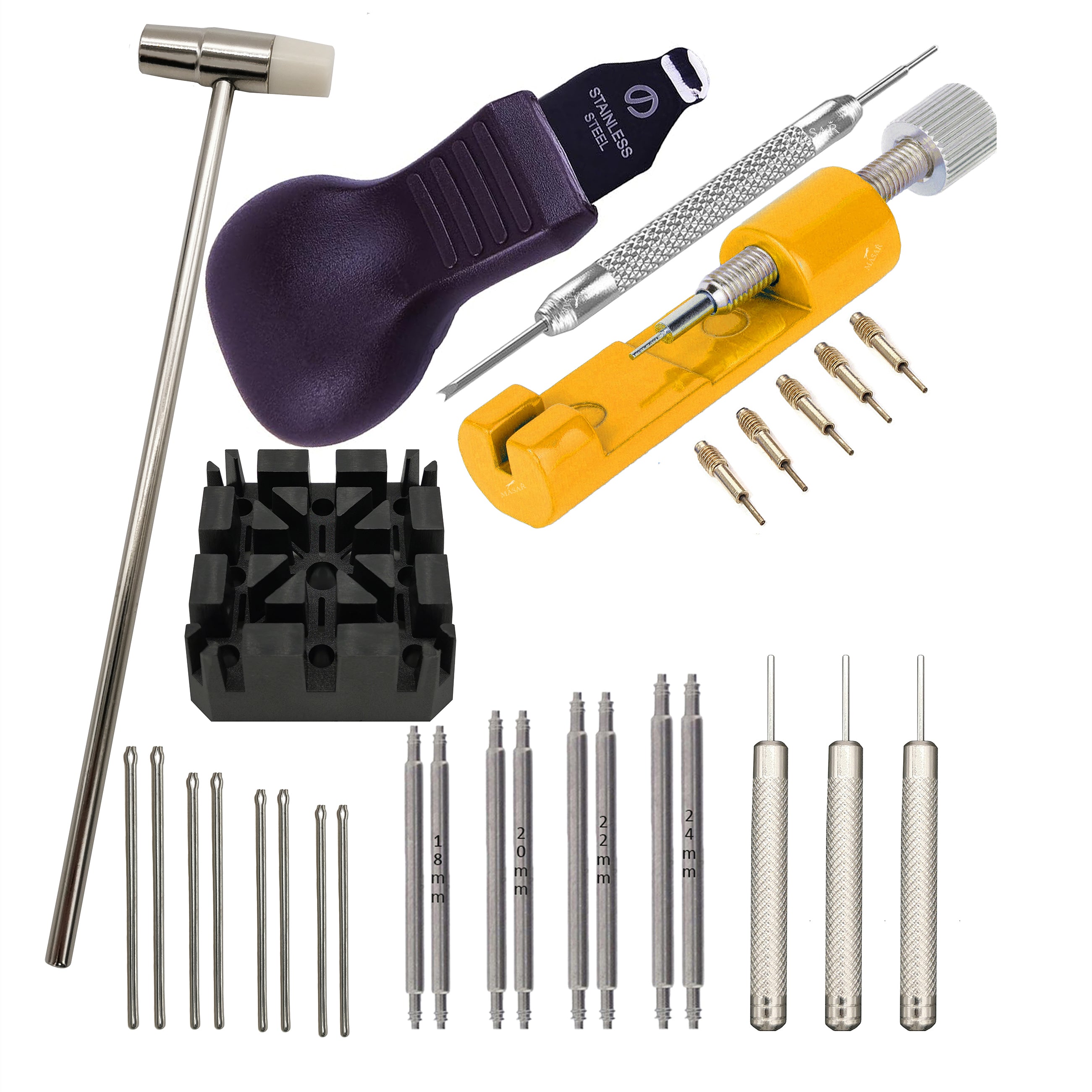 Kit - Repair tools - Watch case opener - Adjust, Change bracelets