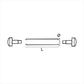 22mm à 36mm Ø 1.8mm Pins with Tubes Raccords – Rivets, Barres de pression du bracelet - Lot de 2 Pcs