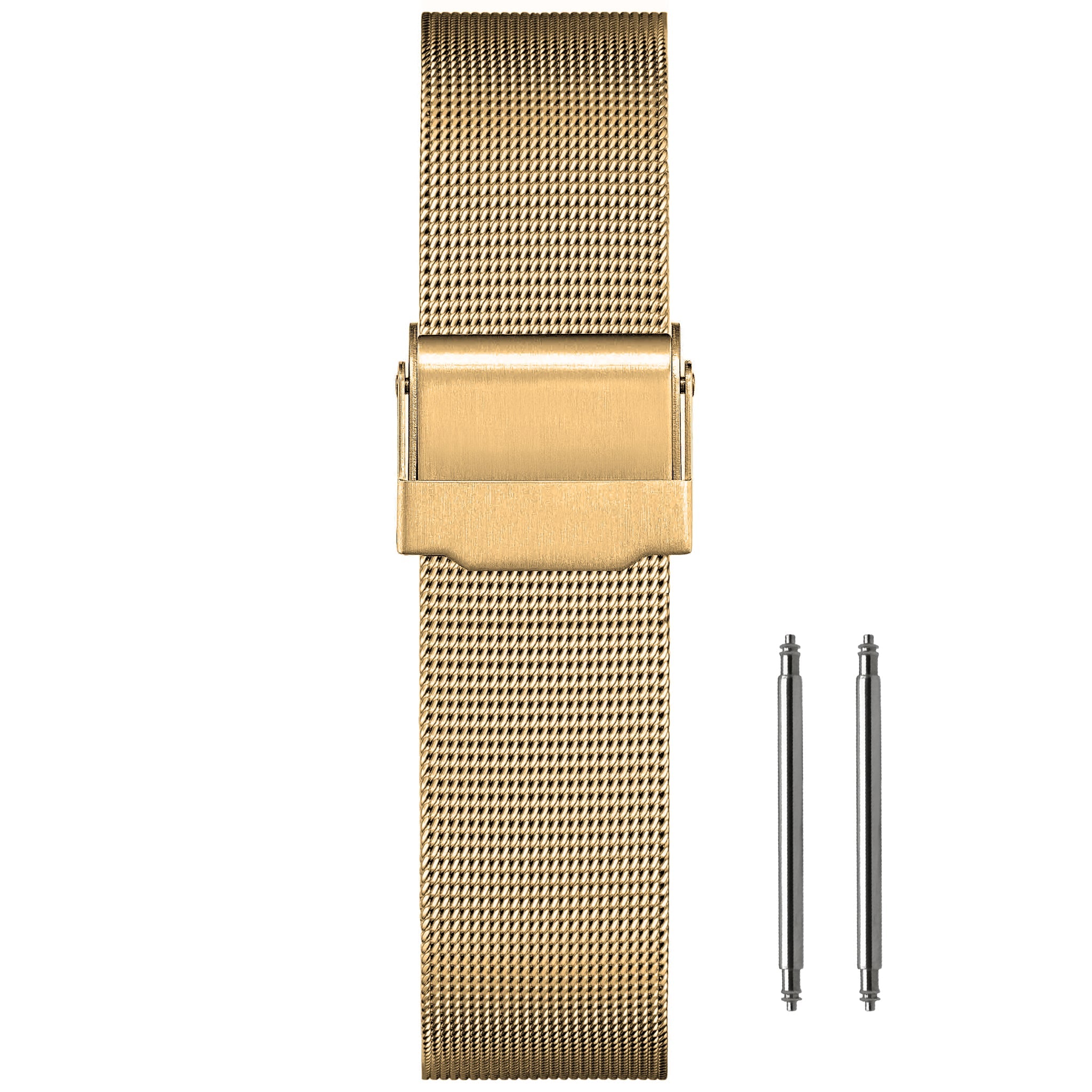 22mm Mesh Fine Ø 0,4mm - Milanaise Mesh Uhrenarmband - Universal - Gold Or