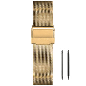 24mm Mesh Fine Ø 0.4mm - Bracelet de montre Maille Milanaise - Universel - Gold Or