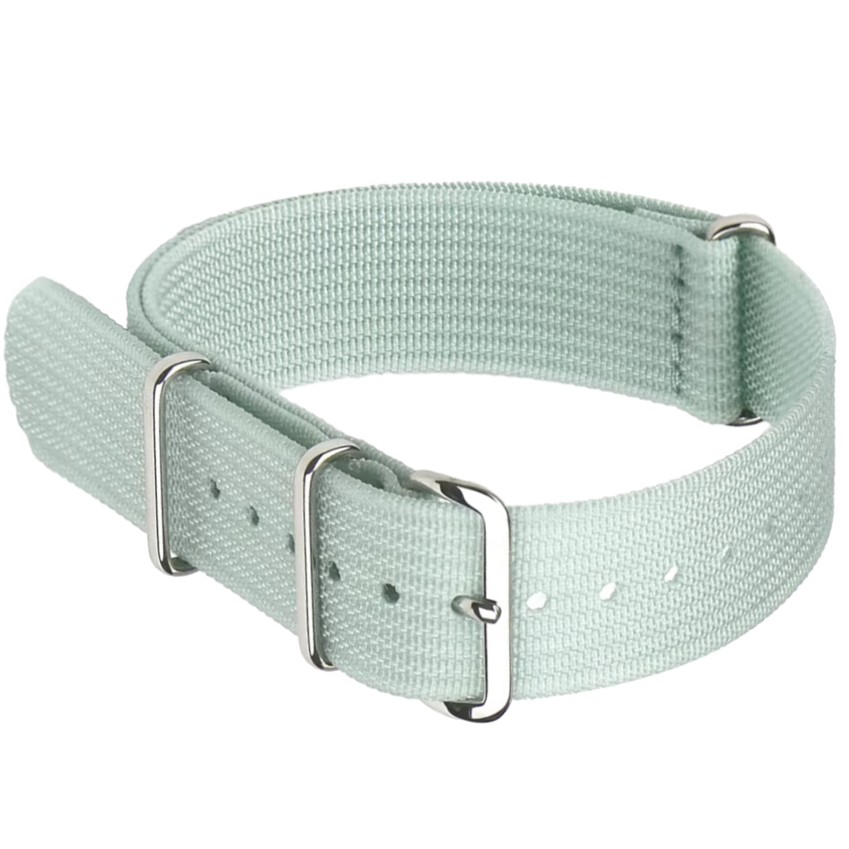 Nato-Armband Blau und Hellwassergrün – G10 Hybrid-Nylongewebe und Silikon – 18 mm, 20 mm, 22 mm