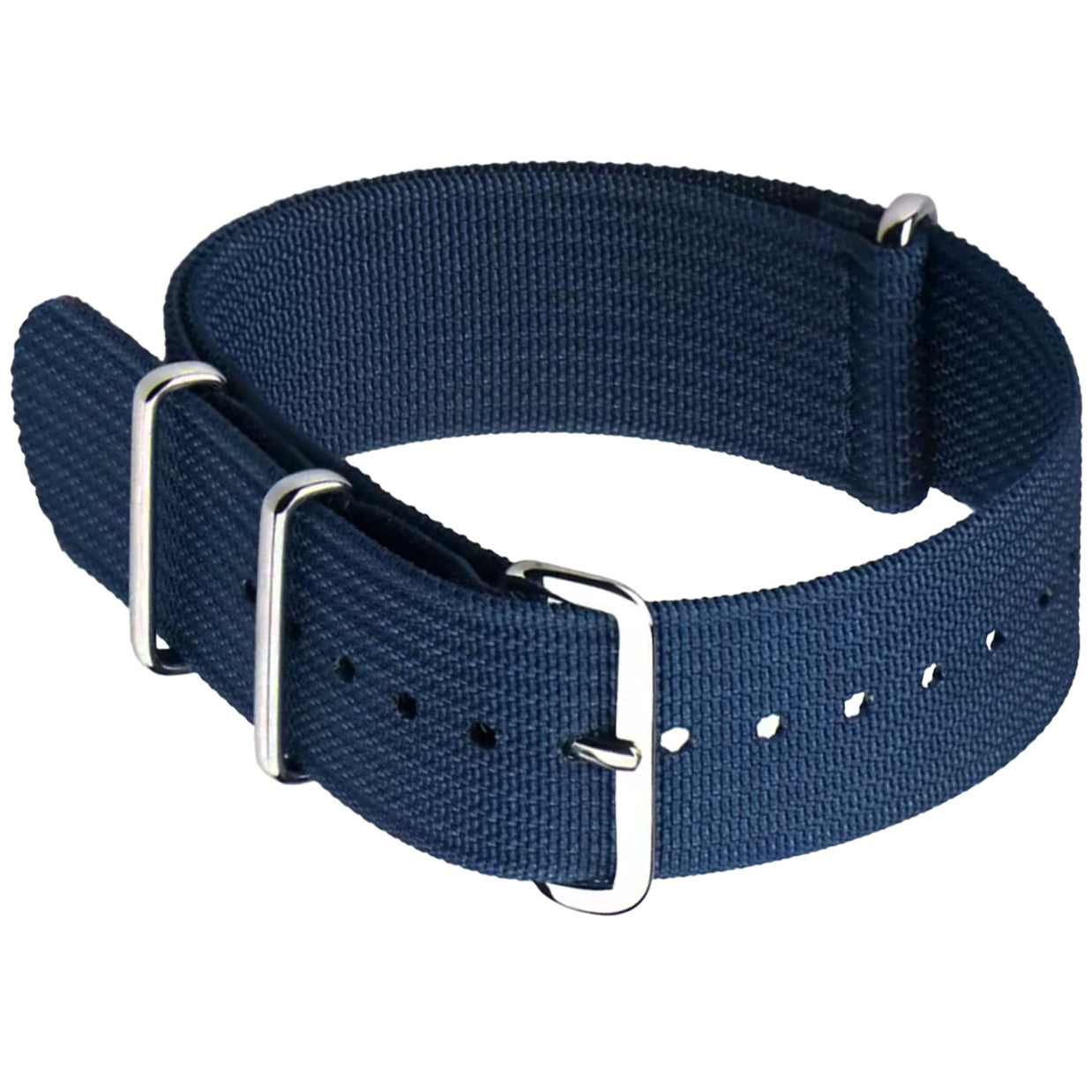 Marineblaues G10-Hybrid-Nylon- und Silikongewebe-Nato-Armband – 18 mm 19 mm 20 mm 22 mm 24 mm