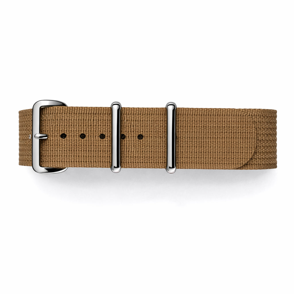 Nato Marron Brun Clair - Hybride Tissu Nylon / Silicone