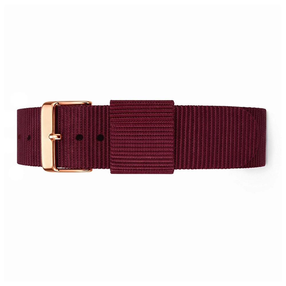 NATO Nylon Bordeaux Rouge-Pourpre – Boucle Doré Or Rose