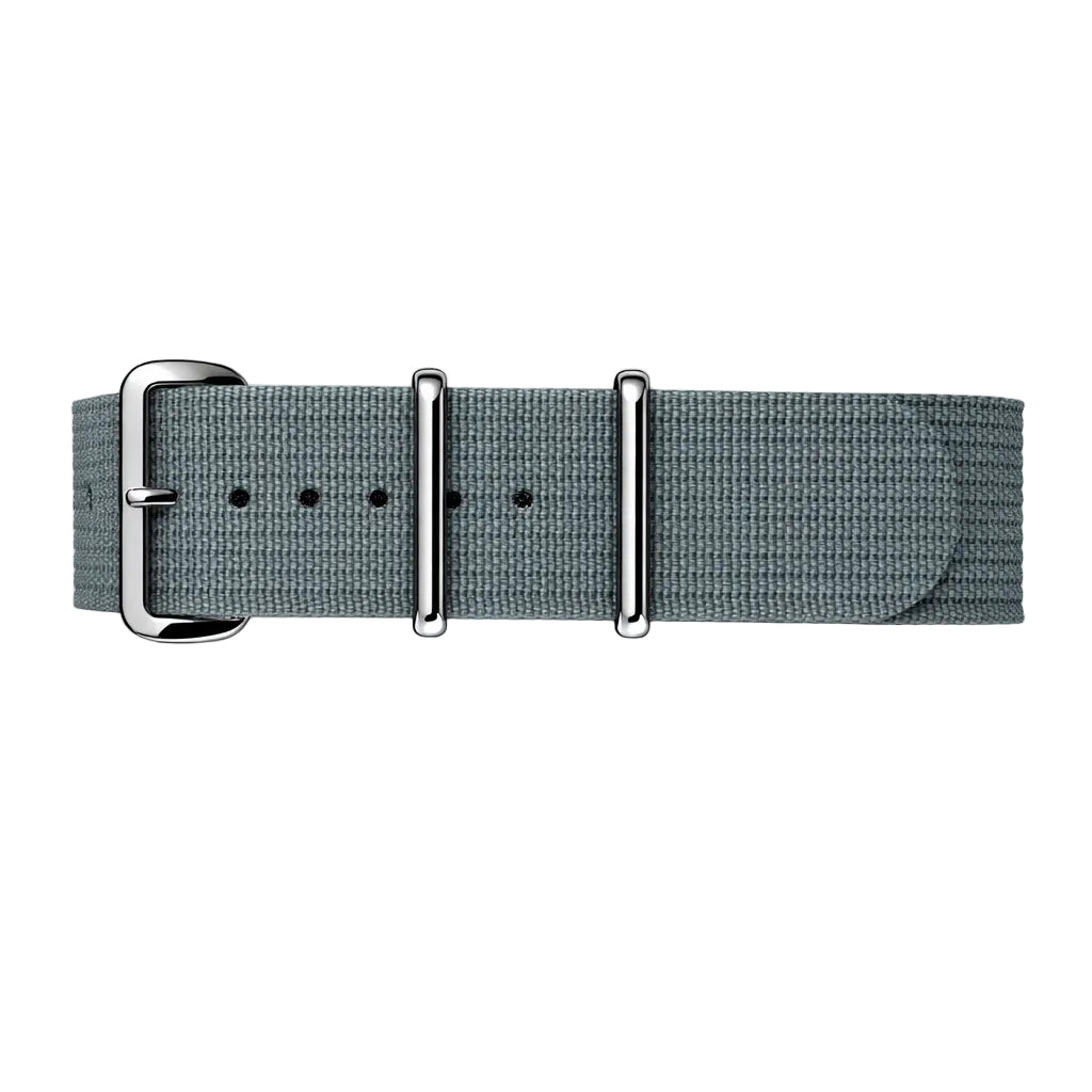 Nato Grey Black James Bond - Nylon/Silicone Watch Strap - Masar