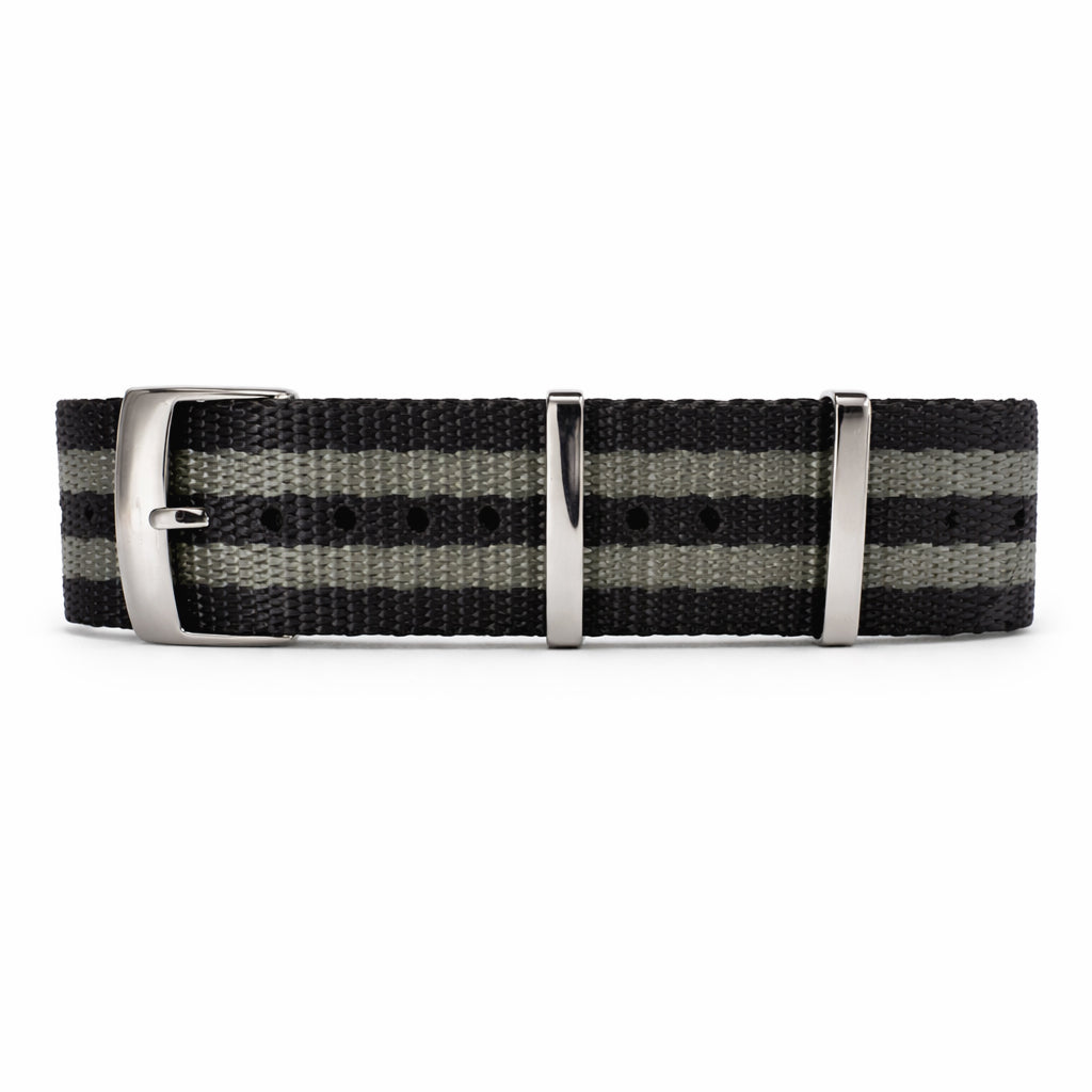 Nato Strap 20mm James Bond Black / Gray - Nylon