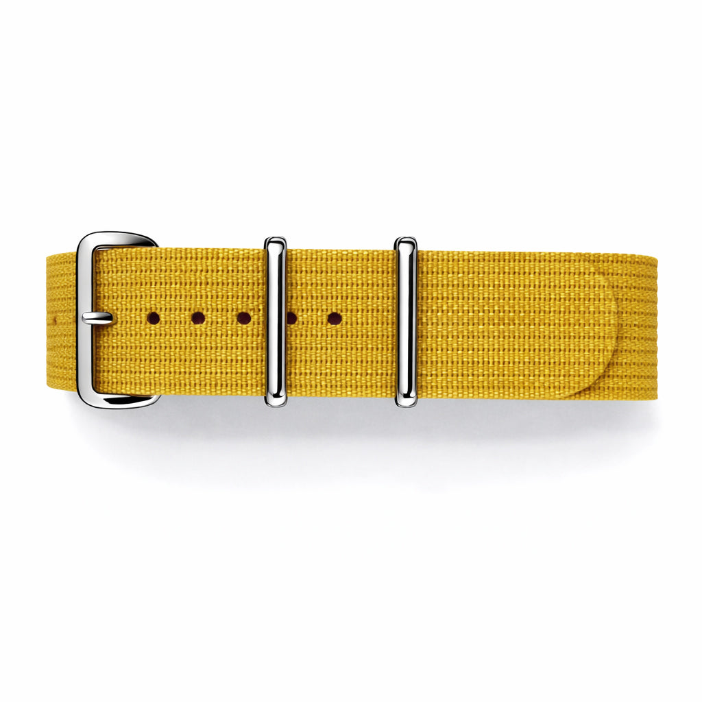 Nato Jaune Moutarde - Hybride Tissu Nylon / Silicone