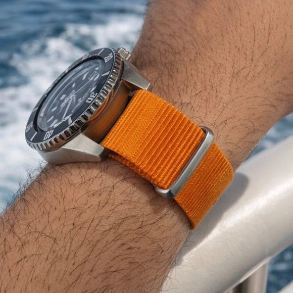 Bracelet de Montre Nato Nylon Orange - Premium