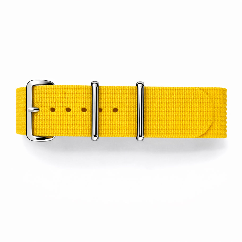 Nato Jaune - Hybride Tissu Nylon / Silicone