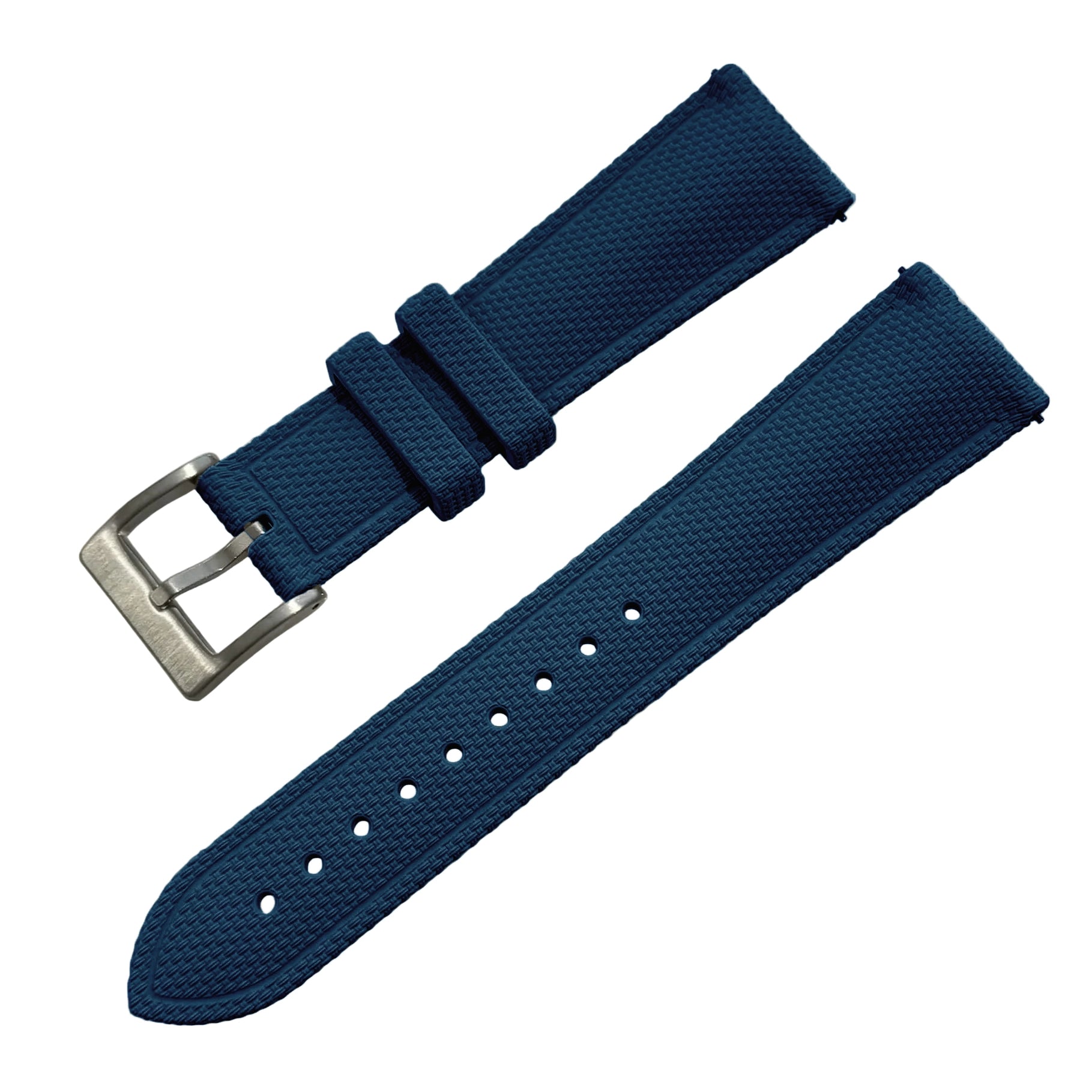 FKM Rubber Watch Strap - Sailcloth Texture - Quick Release - Pin Buckle - Universal