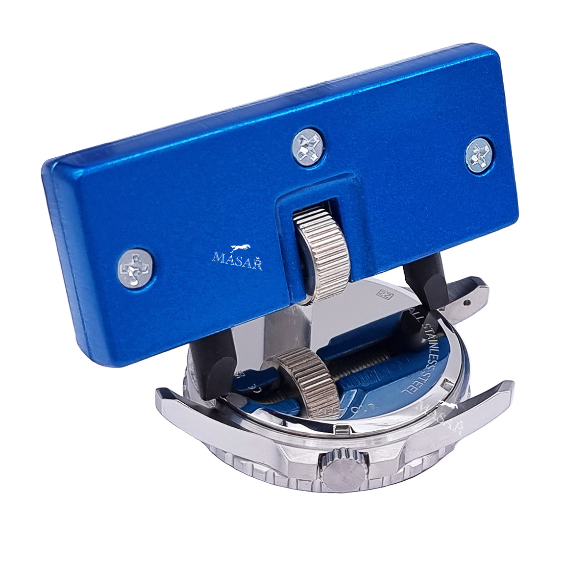 Watch Case Opener - Notched Back - Rectangle Jaws - Adjusted in France, Play-Free Tool