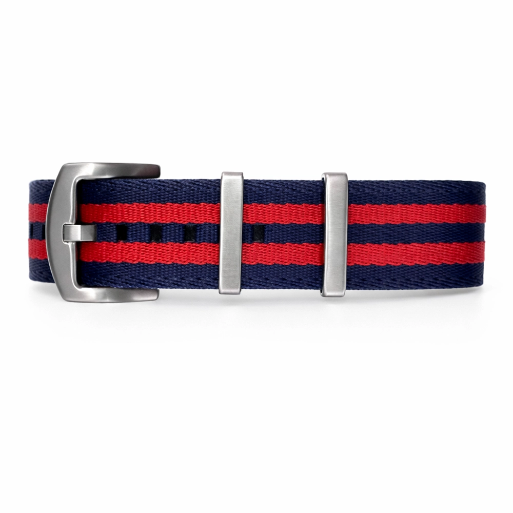 Bracelet de Montre NATO Nylon Pepsi - Bleu / Rouge / Boucle Satin - Souple – Homme