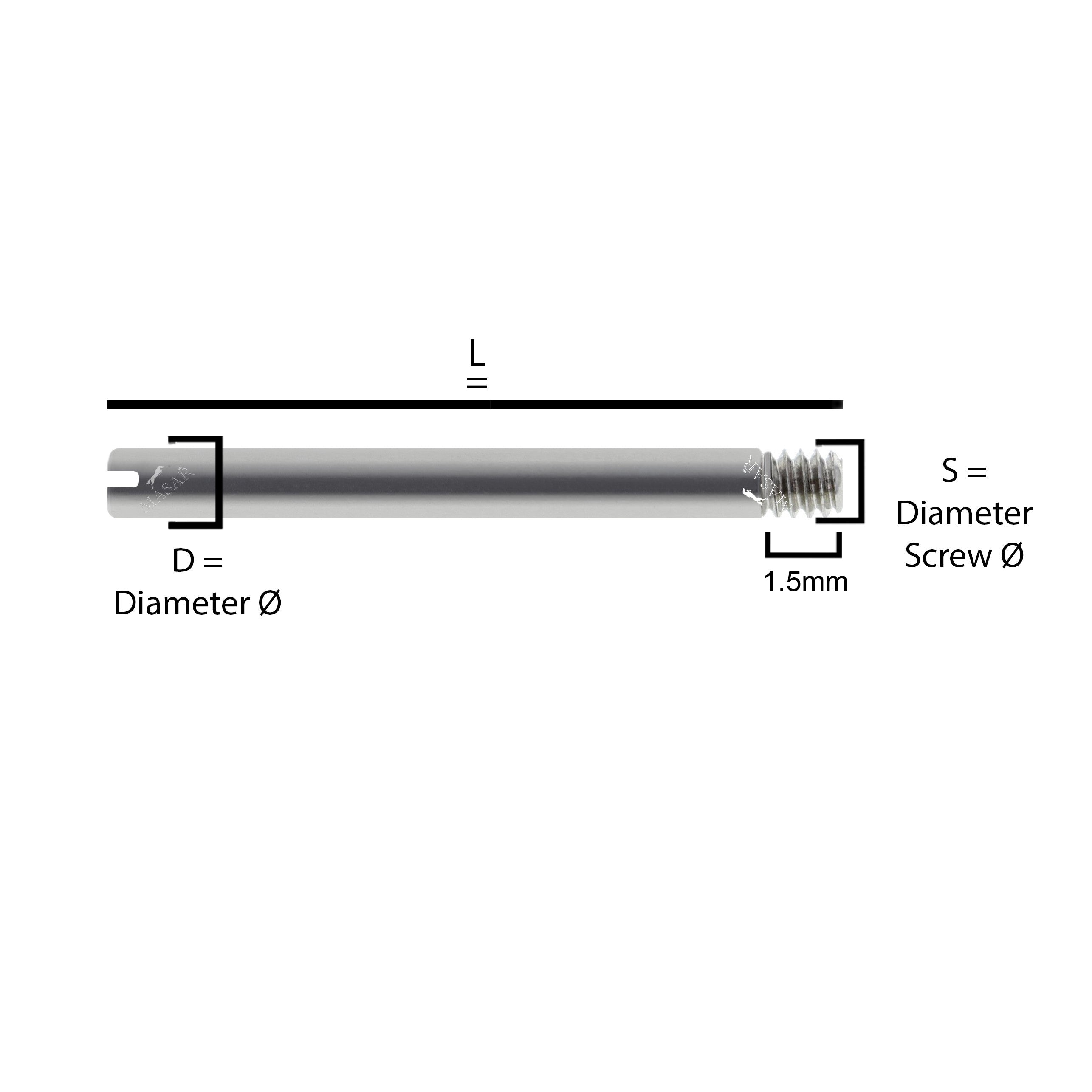Schrauben - Rolex-kompatibel - Schraubstift für Glieder, Uhrenarmband- Edelstahl - 2 Stück