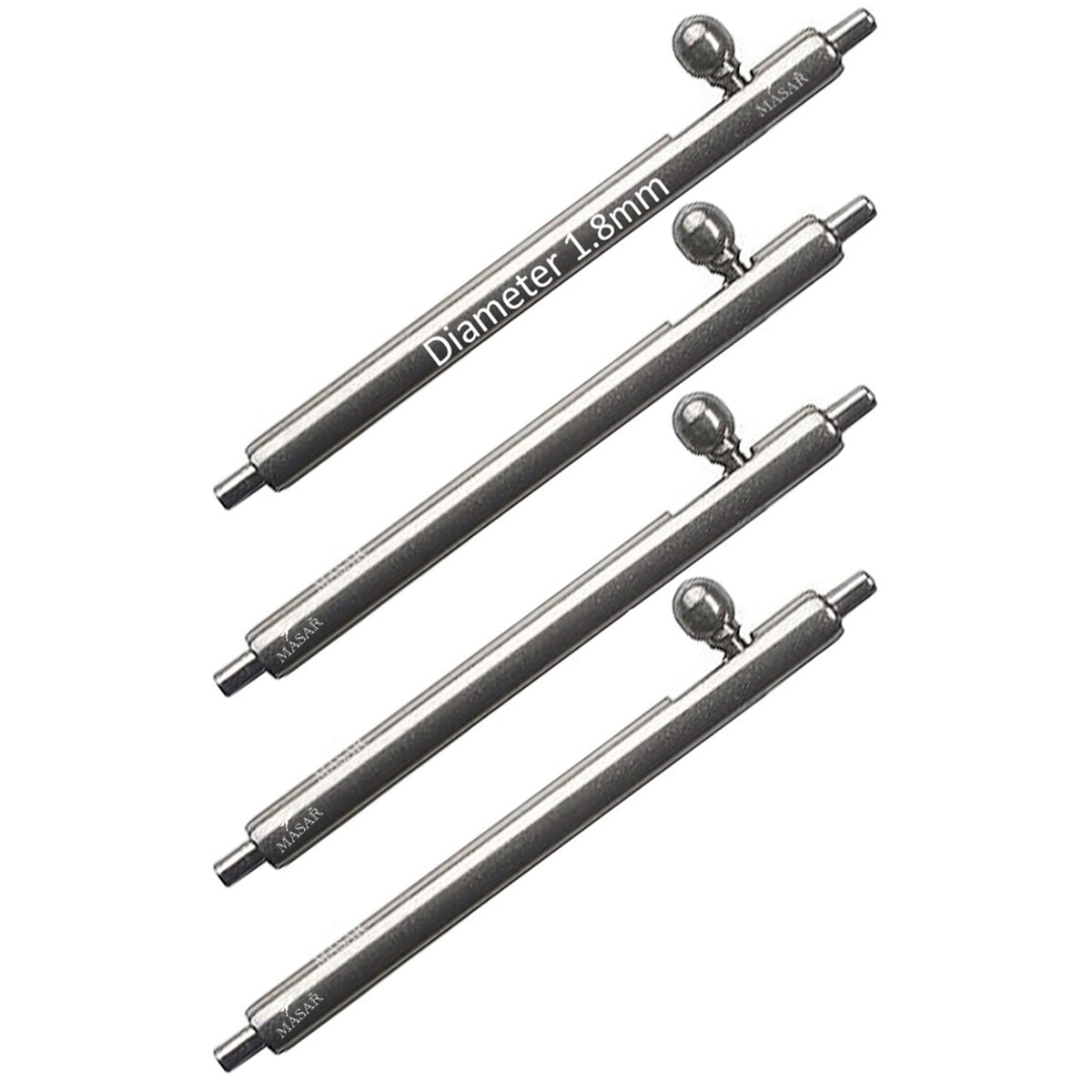 Pompe montre 12mm Libération Rapide Levier Inox 4 Pcs