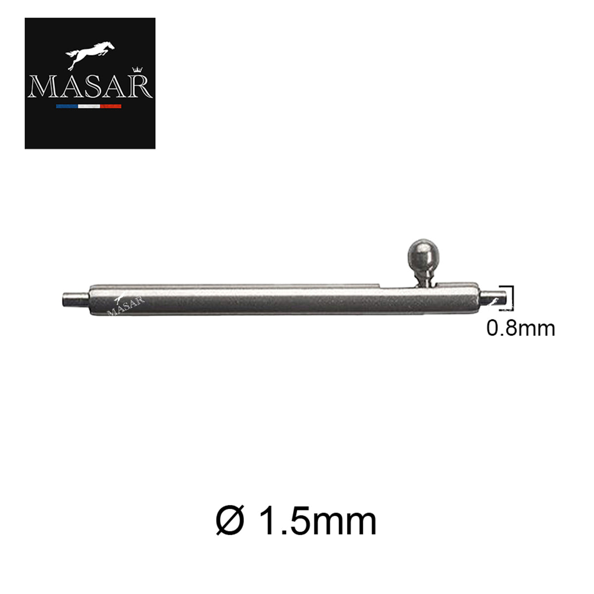 Xsa Ø 1.5mm Spring Bar for Watch Strap - Quick Release - Stainless Steel 0.8mm - 4 Pcs 