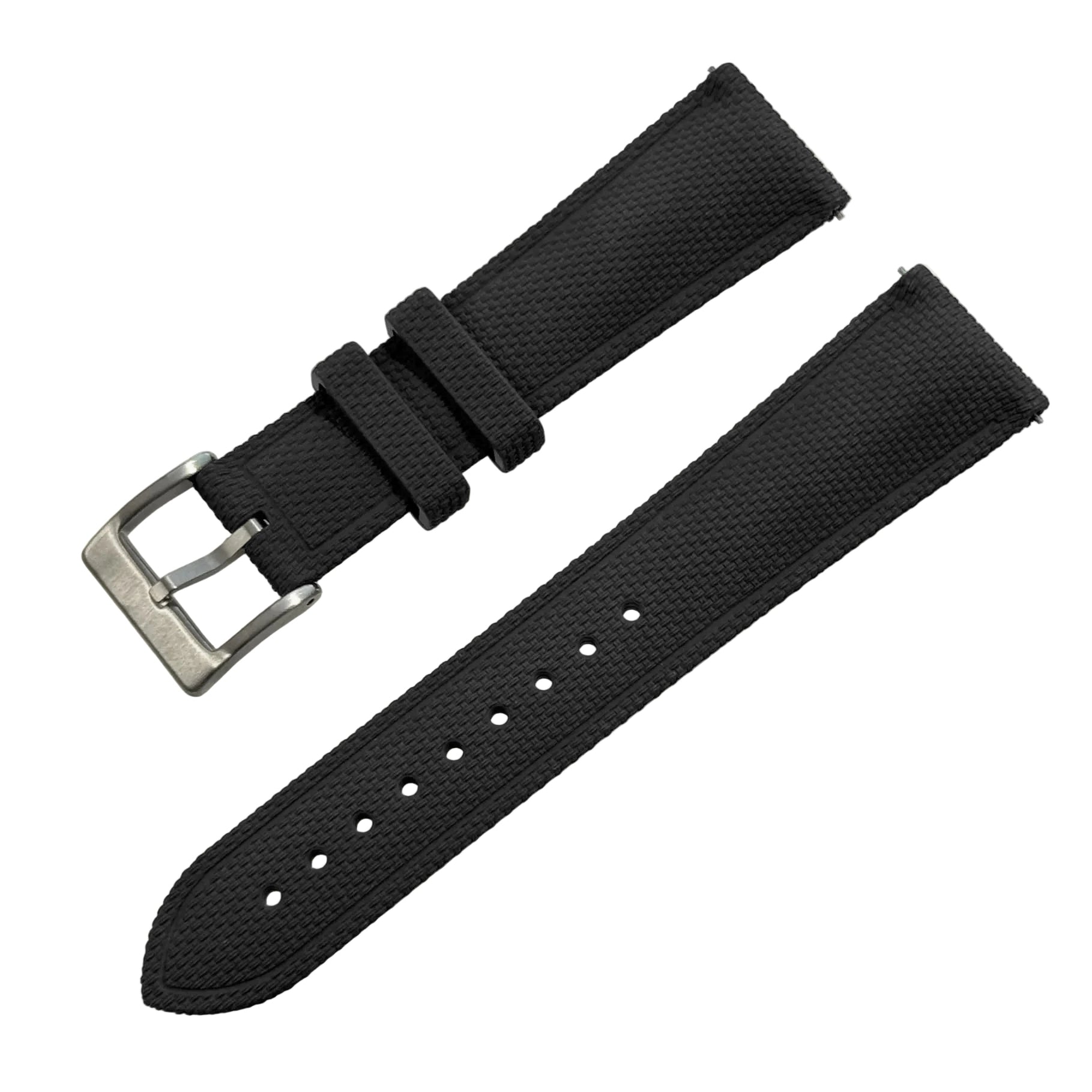FKM Rubber Watch Strap - Sailcloth Texture - Quick Release - Pin Buckle - Universal