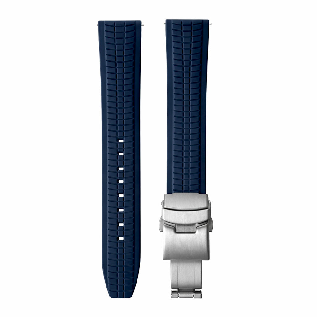 Uhrenarmband aus vulkanisiertem FKM-Kautschuk – geprägtes Muster – Schnellverschluss/Universal