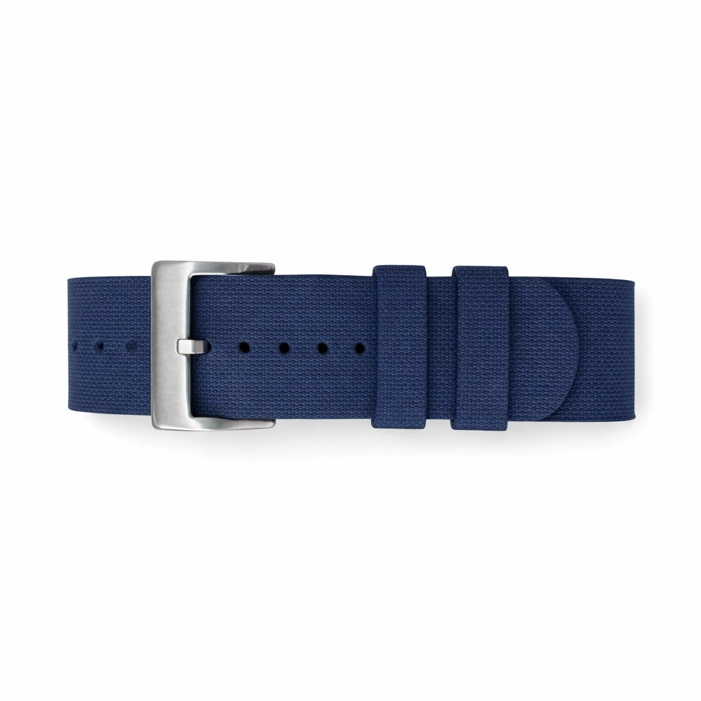 Bracelet montre Nato Bleu Marine en caoutchouc Aero Premium - 24,5cm