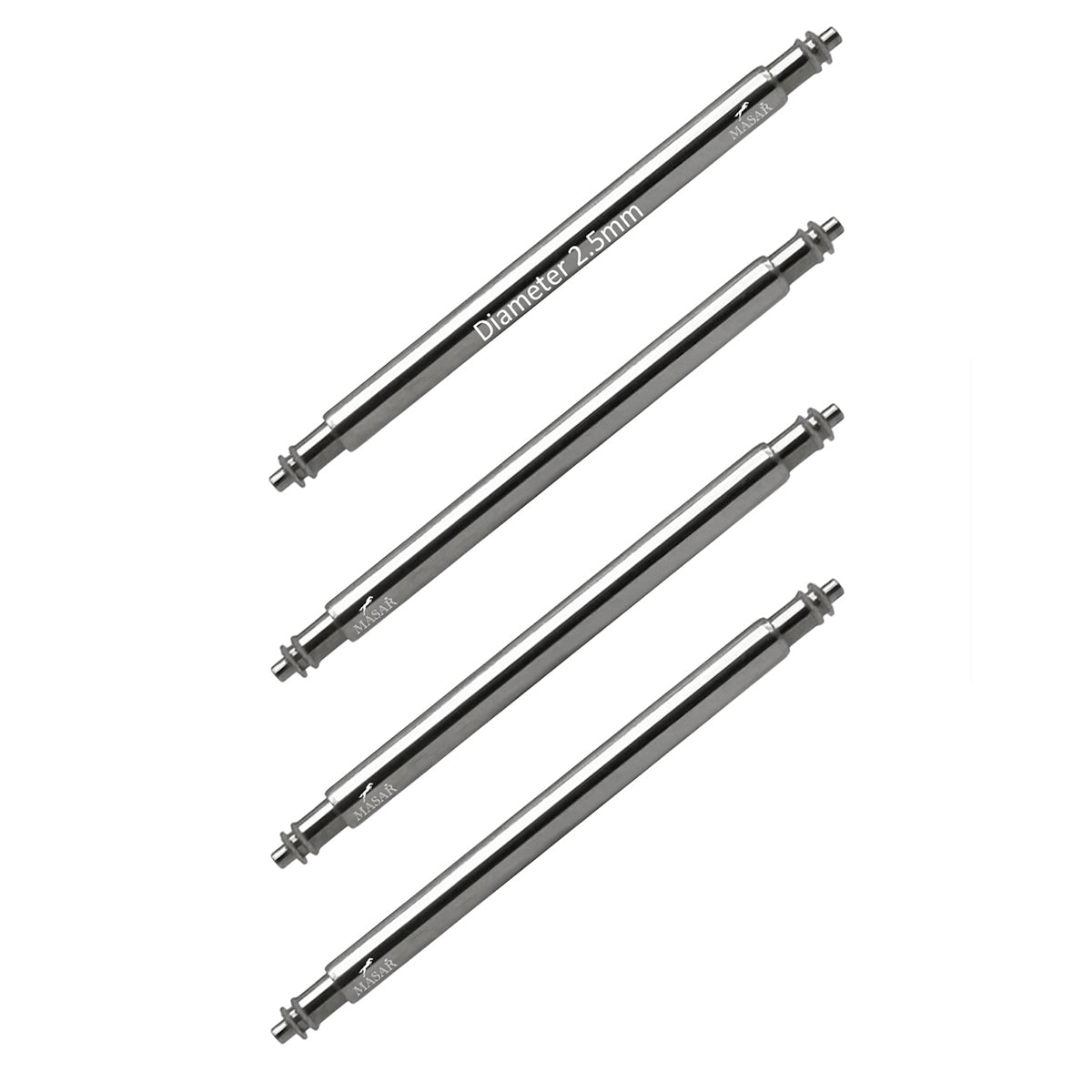 SLX Ø 2,5mm - Barres à ressort pour bracelet de montre - Inox 316L - 0,8mm - 4 Pcs