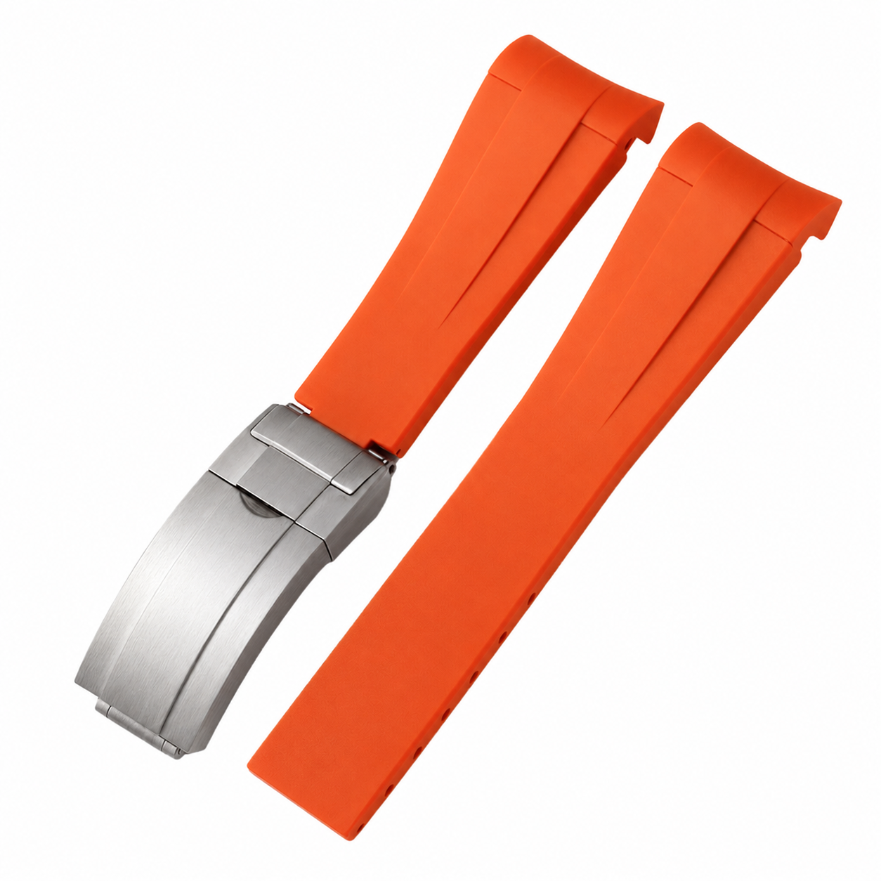 Bracelet en Caoutchouc pour Seiko 5 GMT - 22mm Incurvé - Boucle Déployante