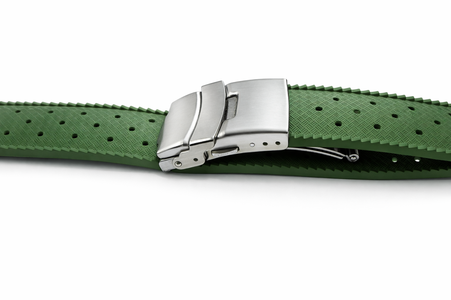 Boucle Déployante avec Ardillon Bracelet Montre à trous - Fermoir Papillon - Acier Brossé Noir - Épaisseur Bracelet ≤ 4,00mm - 1 Pc