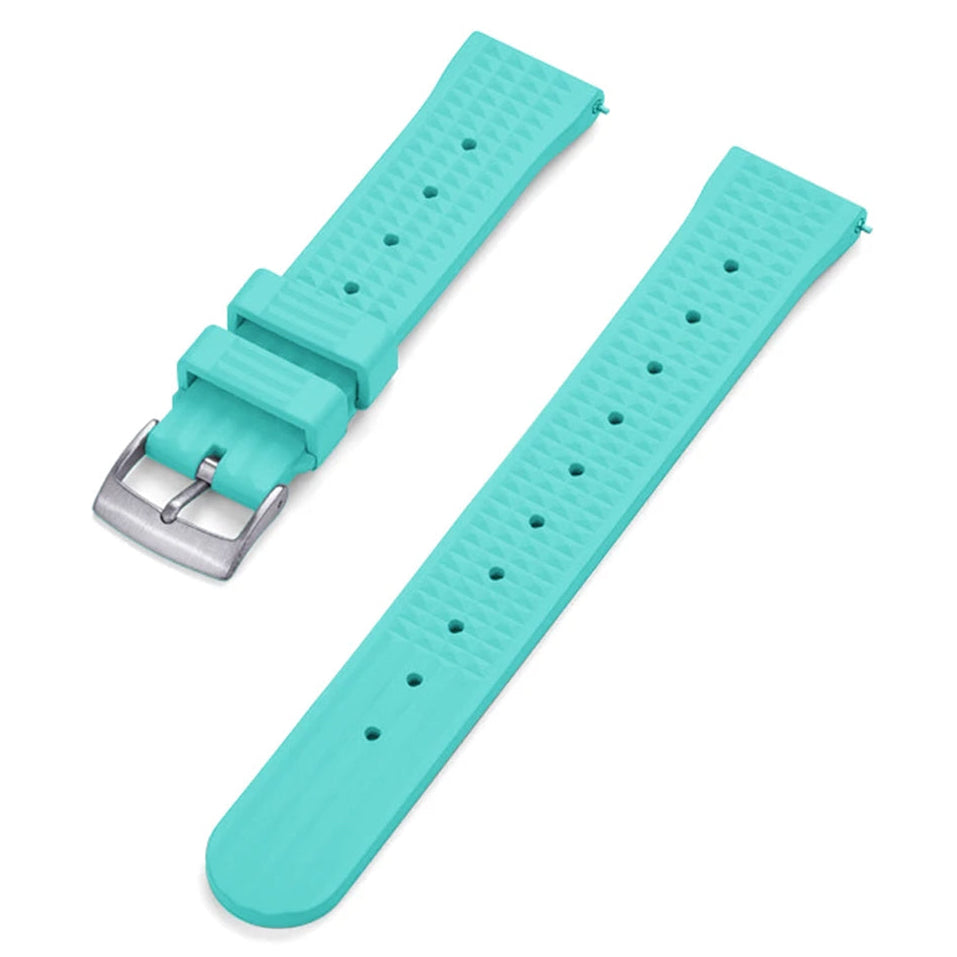 FKM Rubber Watch Strap – Embossed / Diver - Quick Release