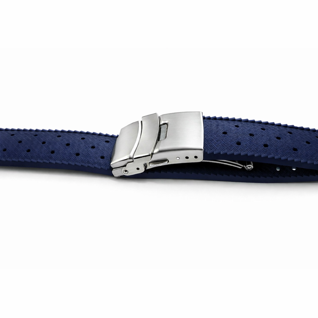 Bracelet Montre Tropical en Caoutchouc FKM / Boucle Déployante – Libération Rapide - CTS - Universel