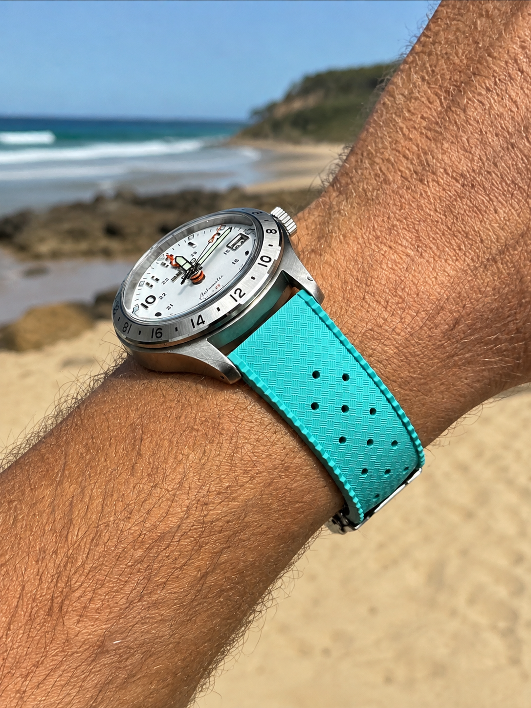Bracelet Montre Tropical en Caoutchouc FKM / Boucle Déployante – Libération Rapide - CTS - Universel