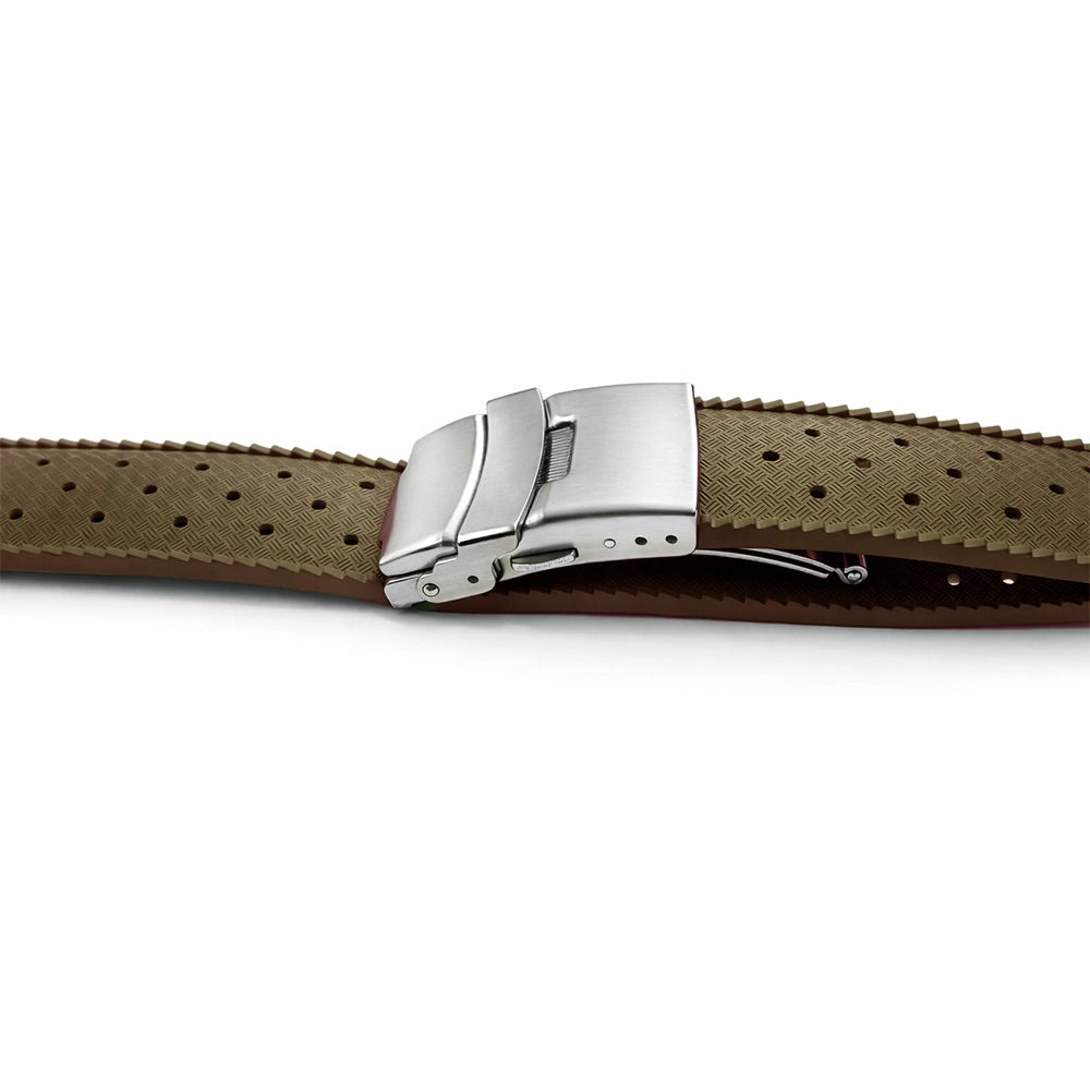 Uhrenarmband aus FKM-Kautschuk / Faltschließe - Schnell - Universal