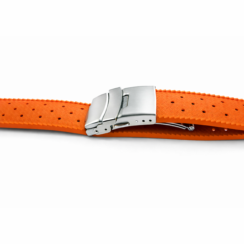 Uhrenarmband aus FKM-Kautschuk / Faltschließe - Schnell - Universal