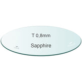 Épaisseur 0,8mm - Verres de montre Saphir Plat Rond -  Ø 29,0mm à 40,0mm - 1 Pcs