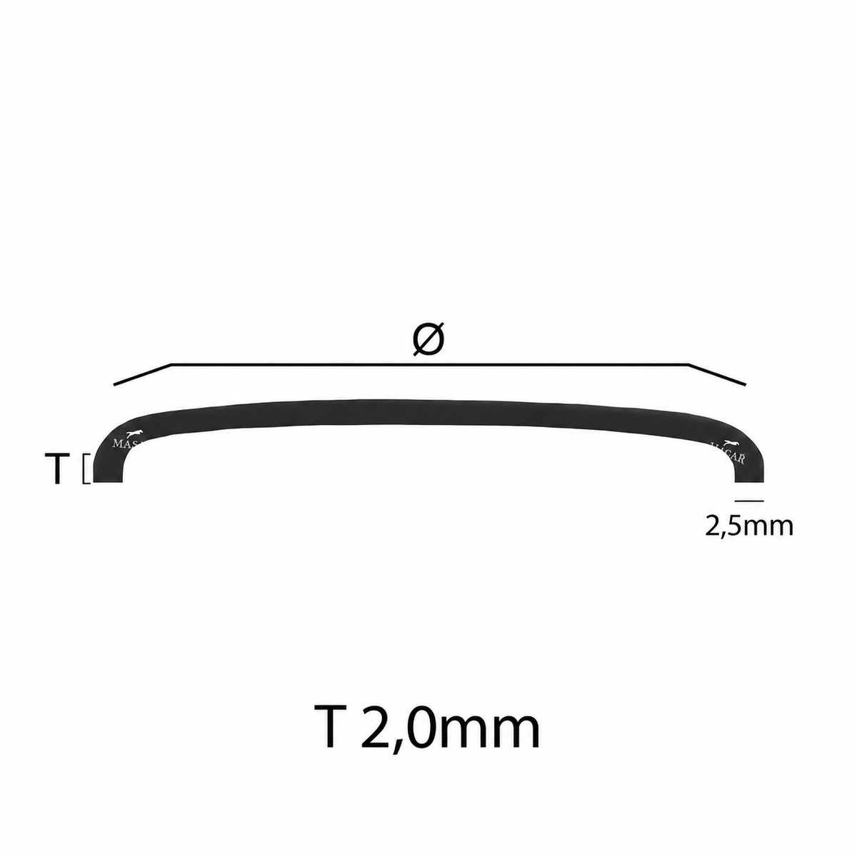 Swiss Acryl Uhrenglas gewölbt / Chromring 1,80mm ATCB – Dom - H 2,0mm - Ø 18,0mm bis 26,9mm - 1 Stk.