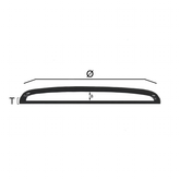 Masar Ø 33,4mm à 49,8mm T 1,0mm Verre de Montre BCL - Acrylique Dôme Bombé Bas - 1 Pc