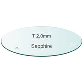 Dicke 2,0mm 2mm - Uhrglas (massiv) - Ø 20mm bis 50,0mm Mineral rund - flach x gewölbt - 1 Stück