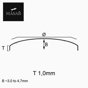 Épaisseur 1,0mm - Verre de Montre - Minéral Rond - Bombé -  Ø 33,9mm à 50,0mm - 1 Pcs