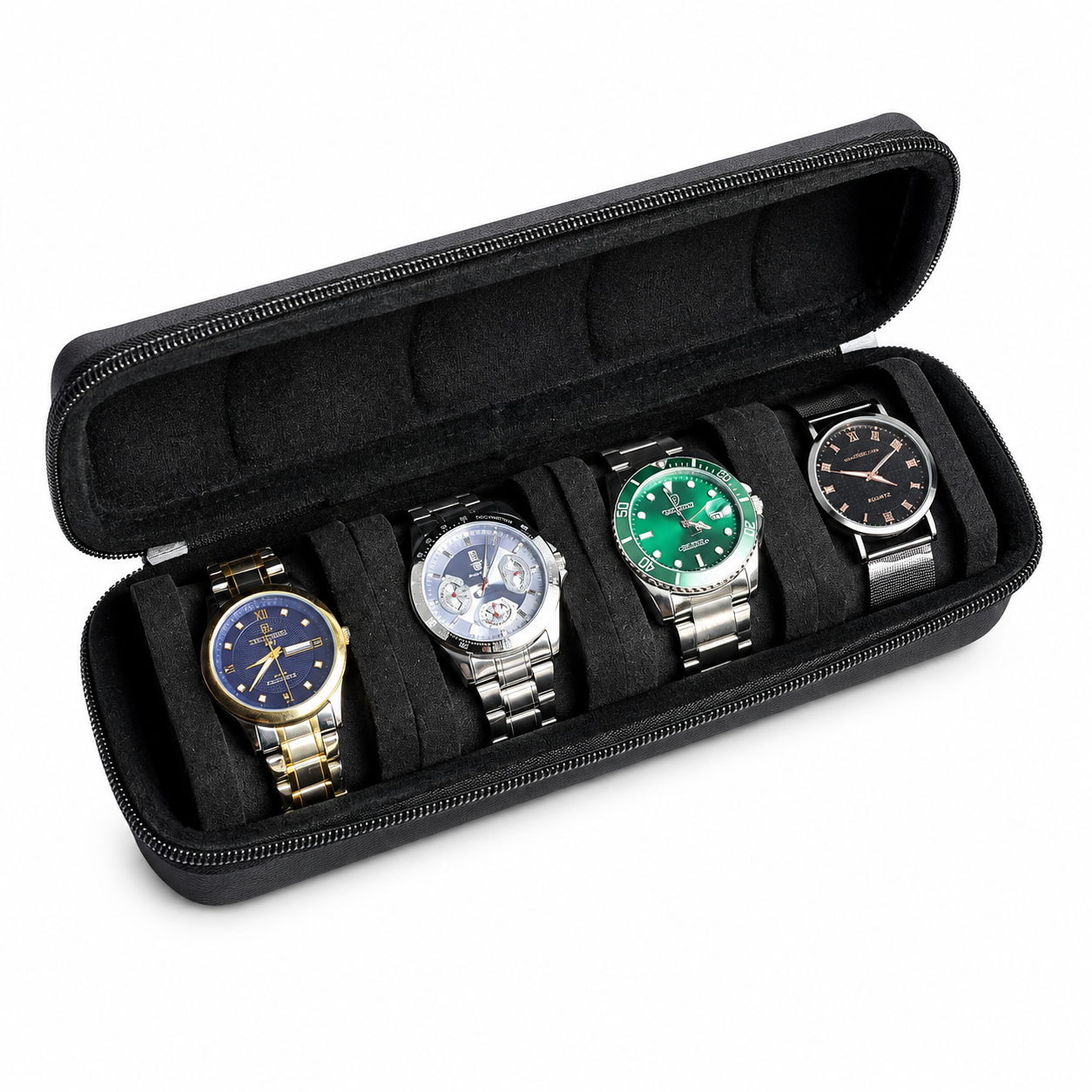 Écrin pour Montre – Boîte de Rangement de Voyage (Mousse EVA et Étui Nylon) - 1 Pc