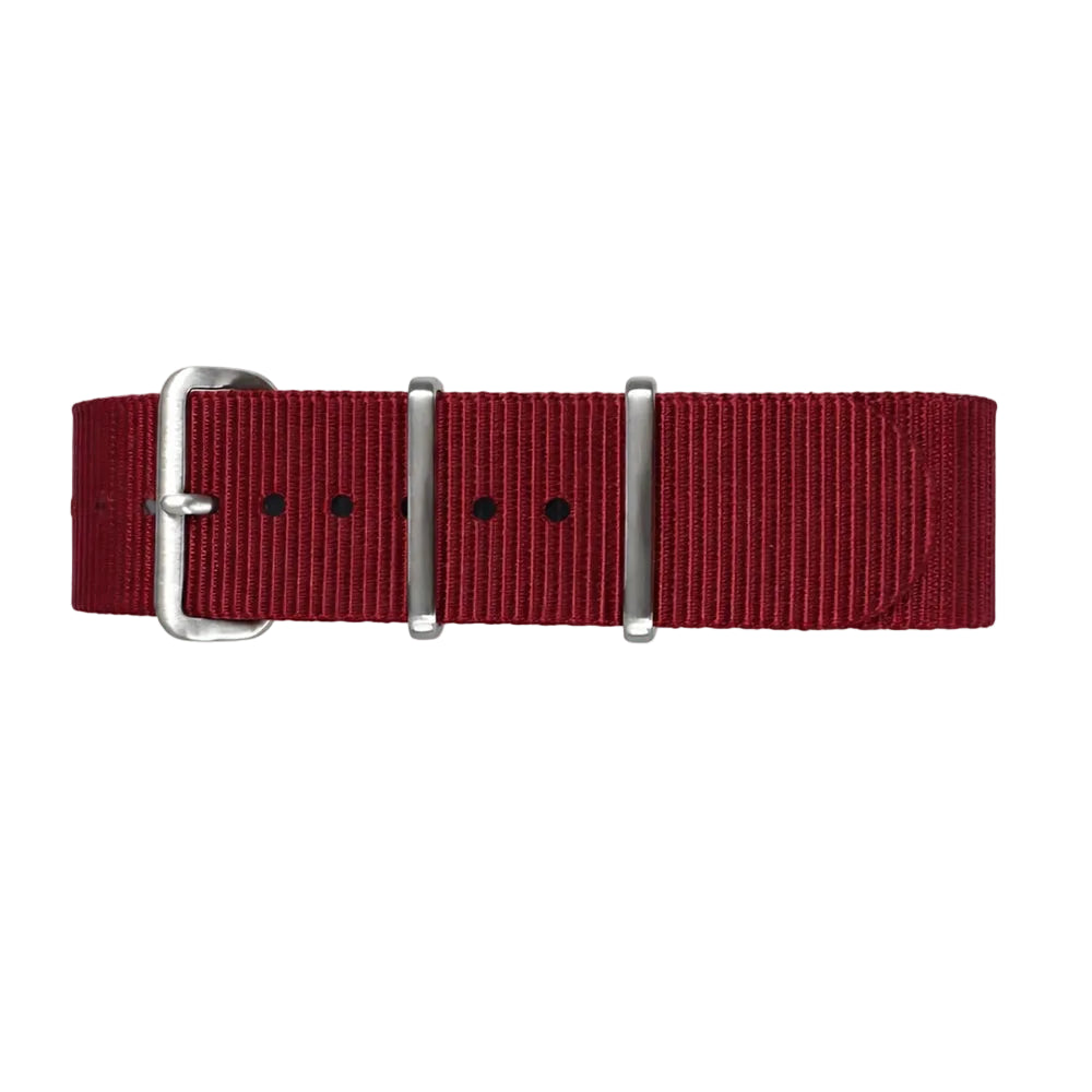 Bracelet de Montre Nato Nylon Rouge Cerise - Premium