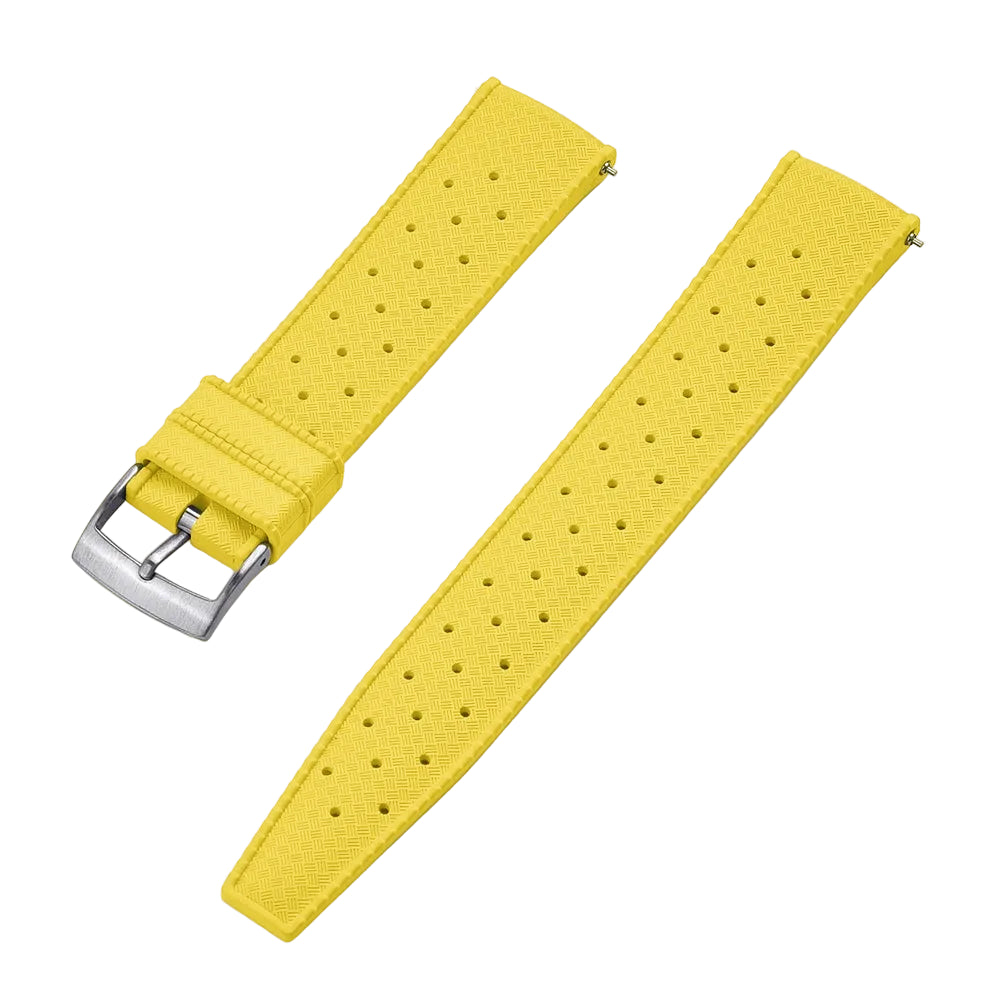 Bracelet Montre caoutchouc FKM Premium - Jaune - Rapide / Universel
