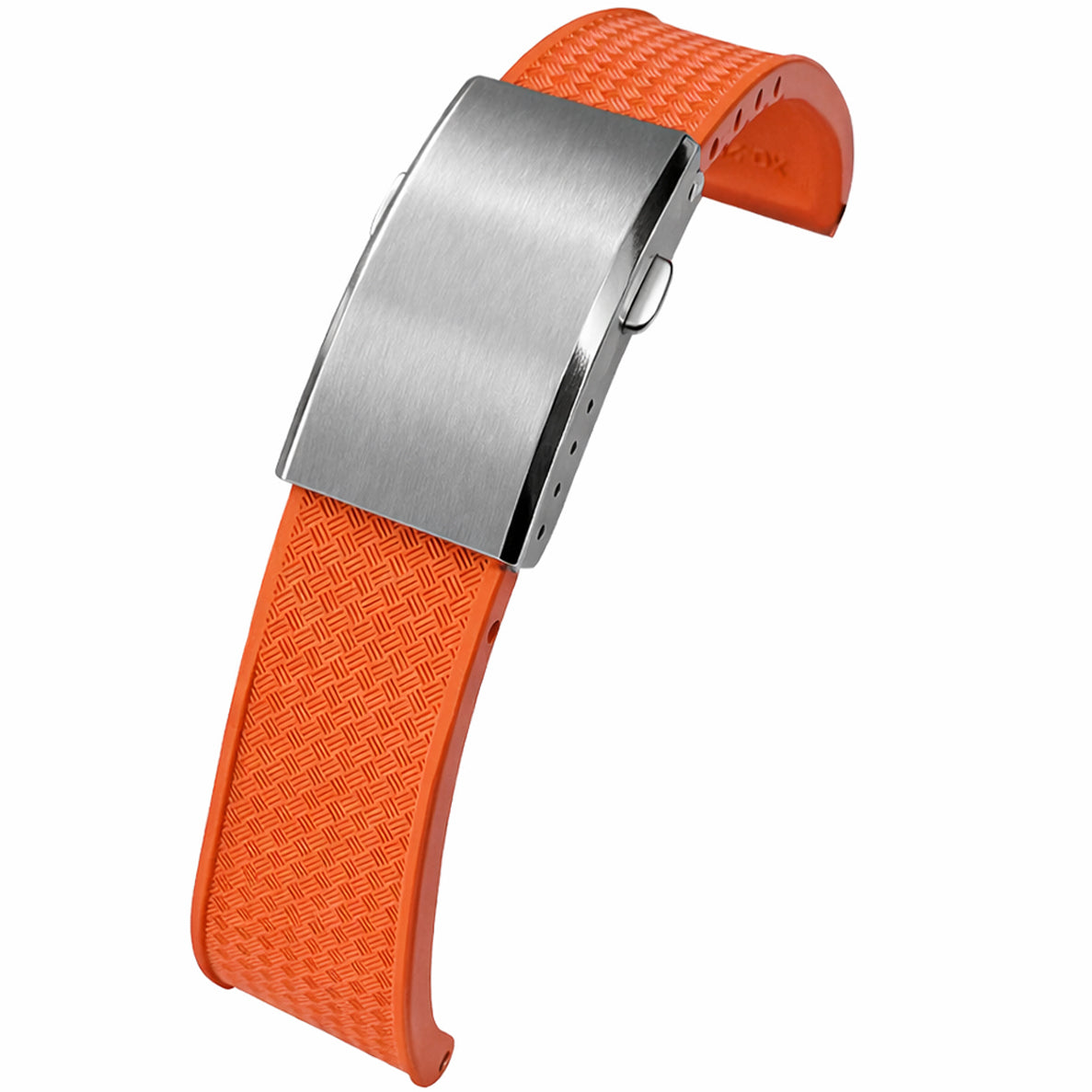 Bracelet de Montre Caoutchouc FKM Vulcanisé- Motif Racing - Rapide - Déployante - à découper