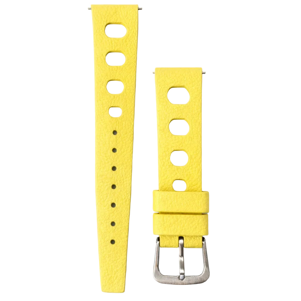 Bracelet de montre jaune en caoutchouc FKM Style tropique