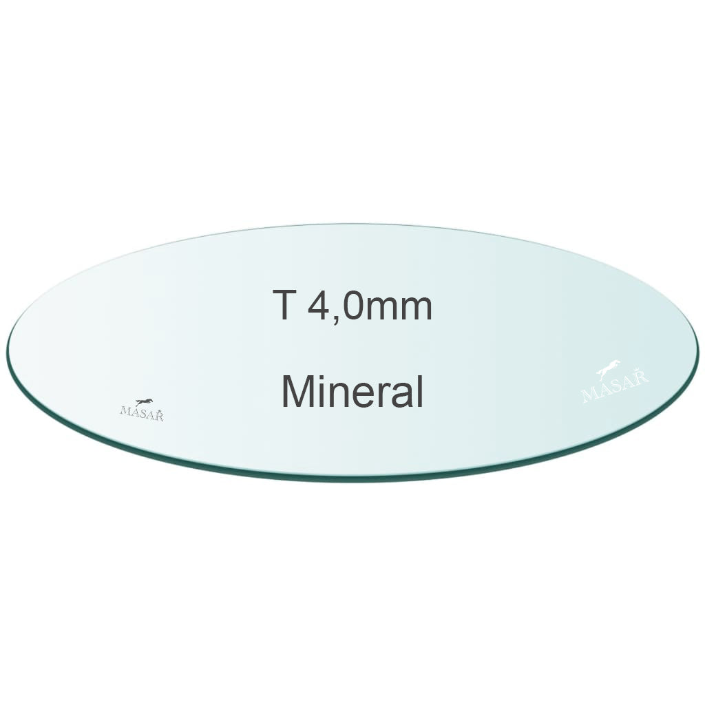 Épaisseur 4,0mm - Verre de Montre Minéral Plat Rond - Ø 25,0mm à 50,0mm - 1 Pcs