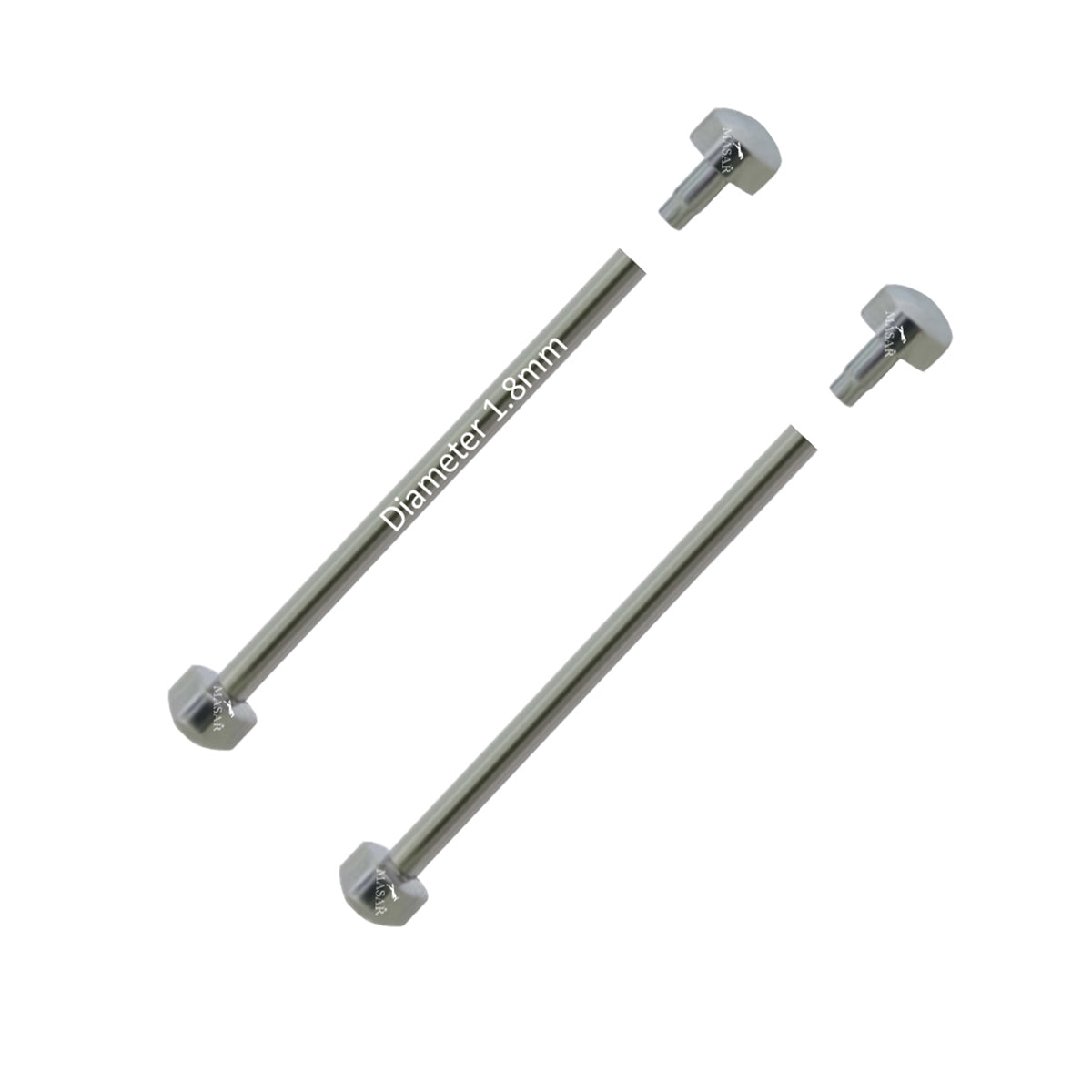 Nietstangen - 22mm bis 36mm Ø 1,8mm - Kopf H Ø 3,9mm - Uhrenarmbandverschluss - 2 Stück