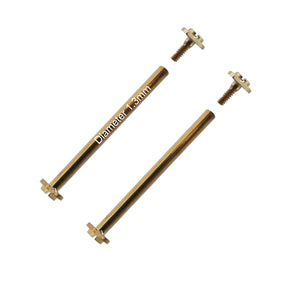 10mm à 20mm Ø 1,3mm - Tube - Barres à vis - Goupille à vis pour bracelet de montre - Gold  2 Pcs