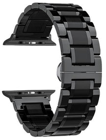 6 Farben – Armbänder – Kompatible Apple Watch – 3-reihige Edelstahlglieder