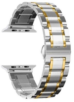 Bracelets Maillons 3 Rangées Stainless Steel pour Watch 1,2,3,4,5,6,7,8,SE,(Ultra 1)