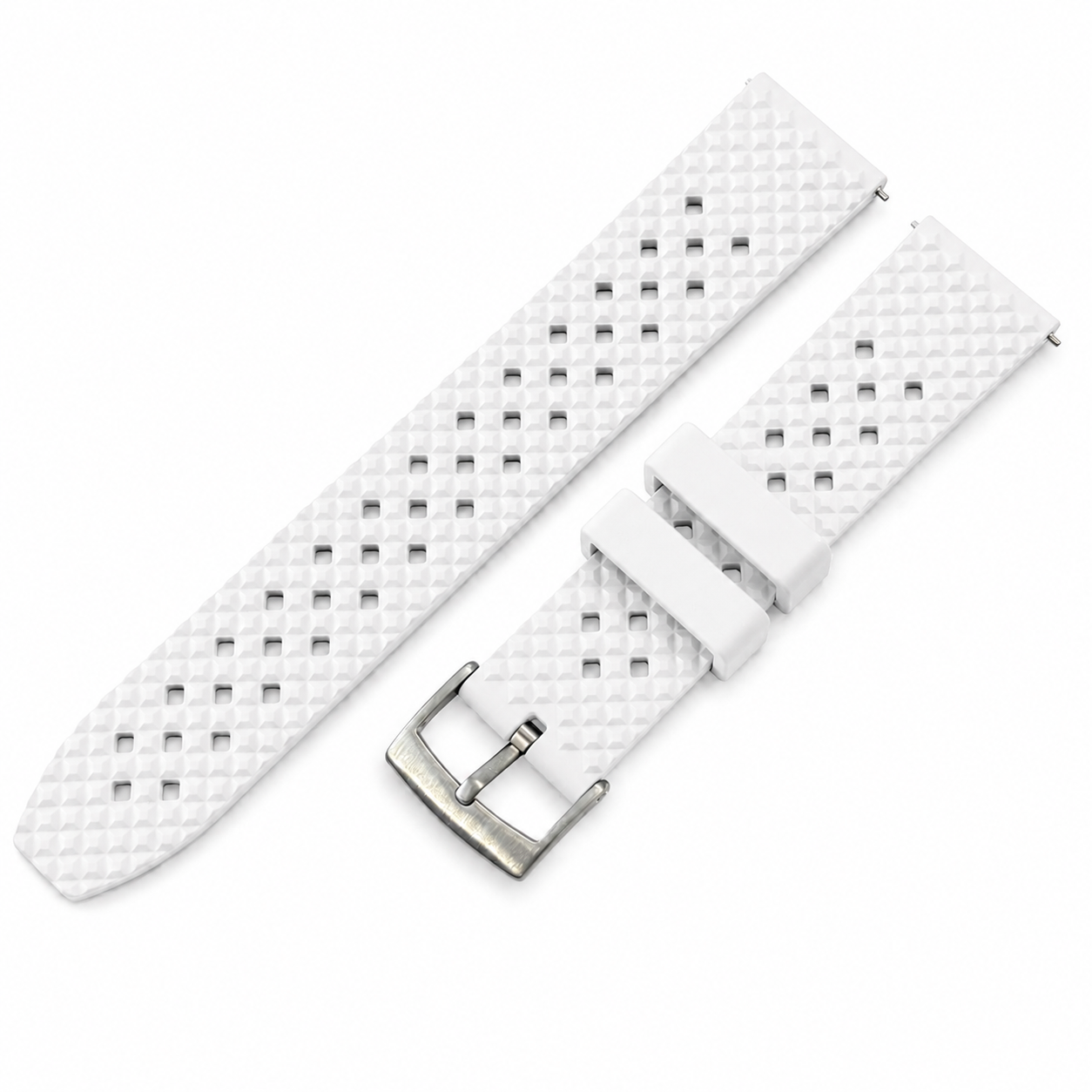 FKM Rubber Watch Strap Tropical Croco Grid - Quick Release - Universal