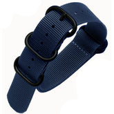 ZULU 26 mm Nylon-Nato-Armband – Blau/Schwarze Schnalle – Herren – 1,2 mm Nylonarmband