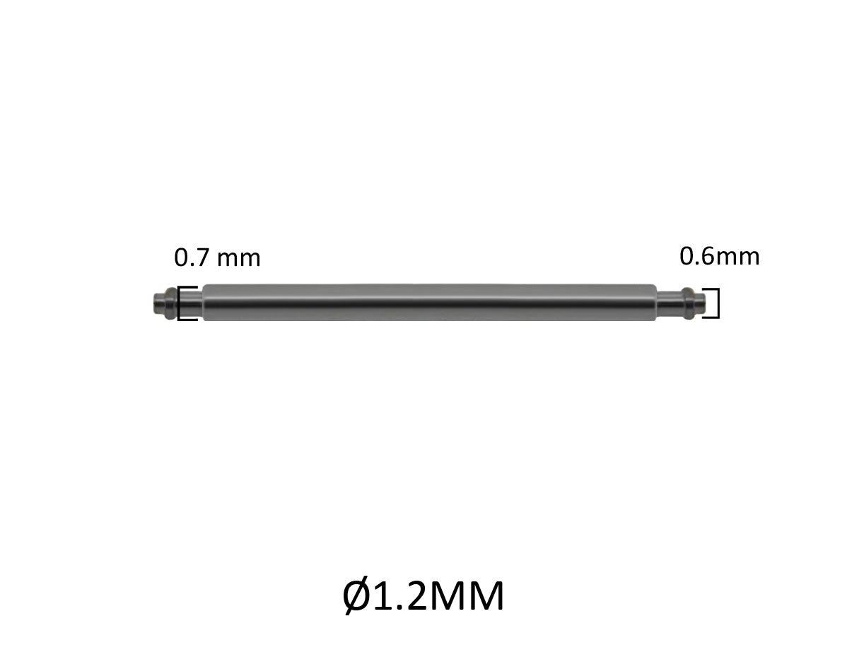 7mm à 24mm Ø 1.2mm - Short Bead (Perle Courte) - Inox - 2 pcs